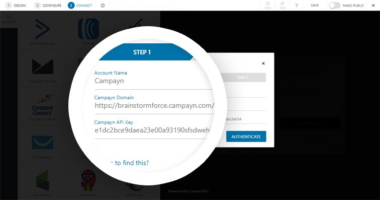 How to Integrate Convert Pro with Campayn? Campayn 6 1