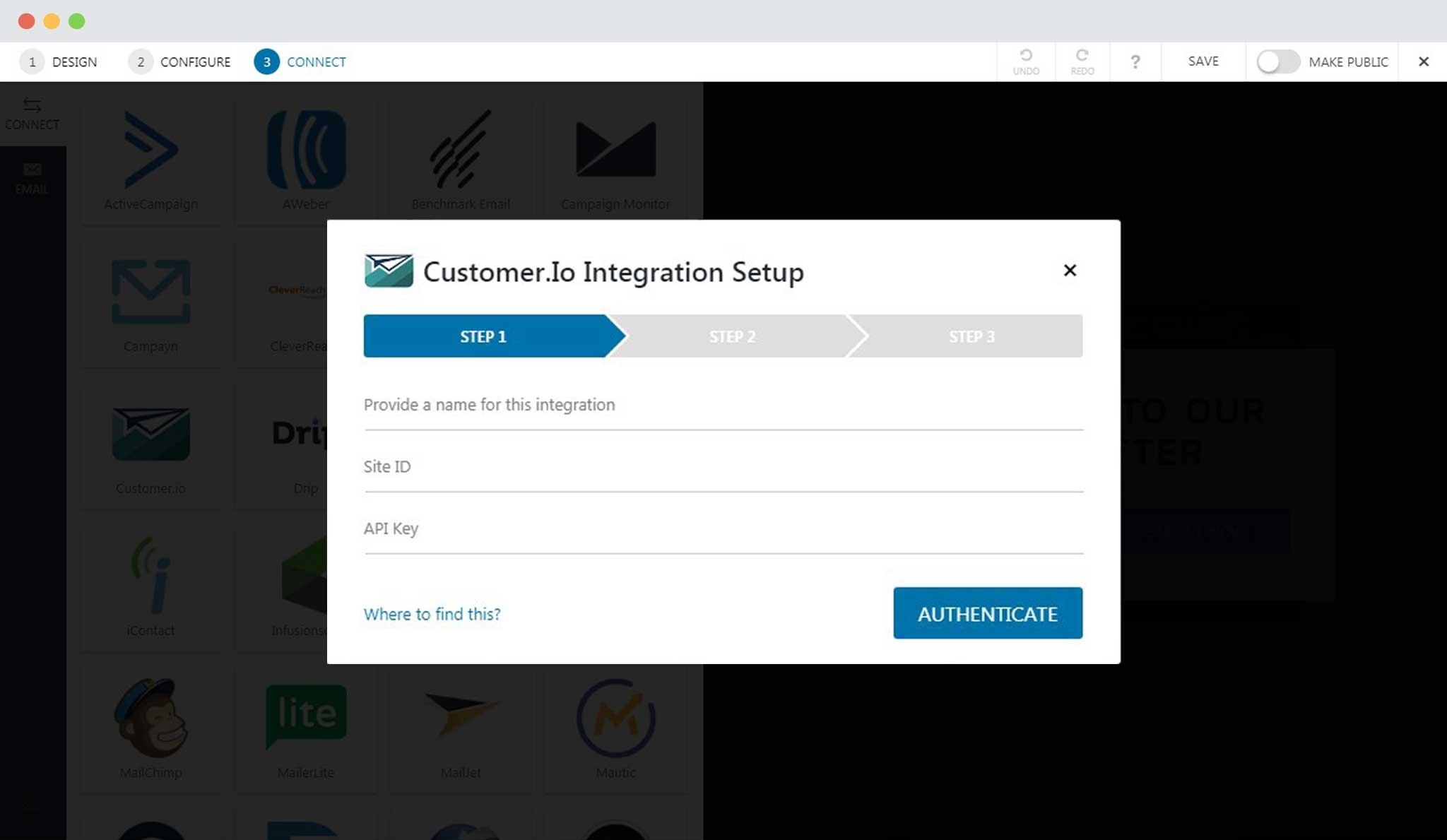 How to Integrate Convert Pro with Customer.io? Authenticate Your Customer.io Account In Convert Pro