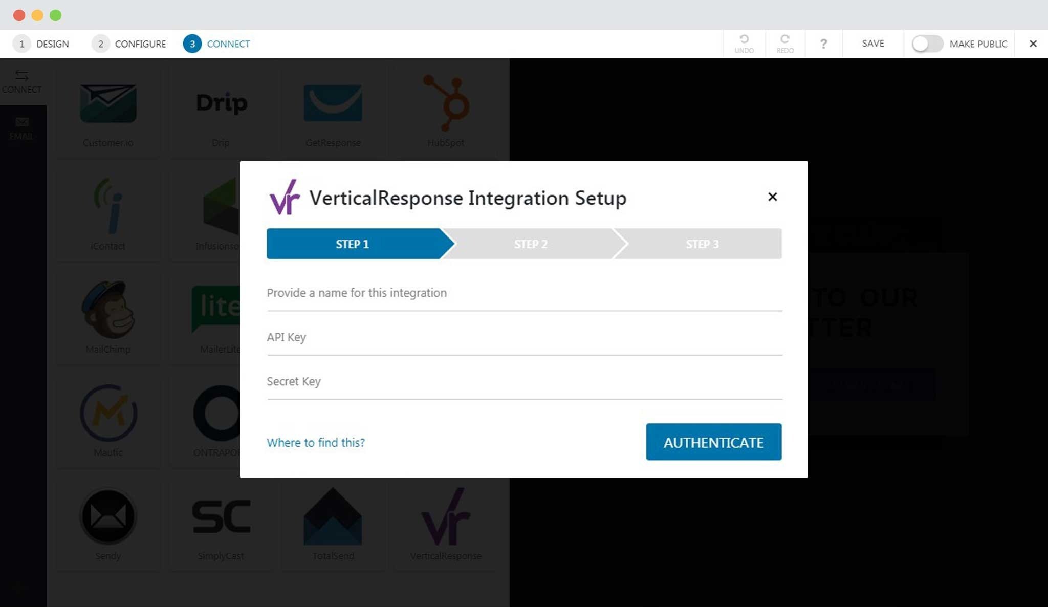 How to Integrate Convert Pro with VerticalResponse? Authenticate Your VerticalResponse Account In Convert Pro