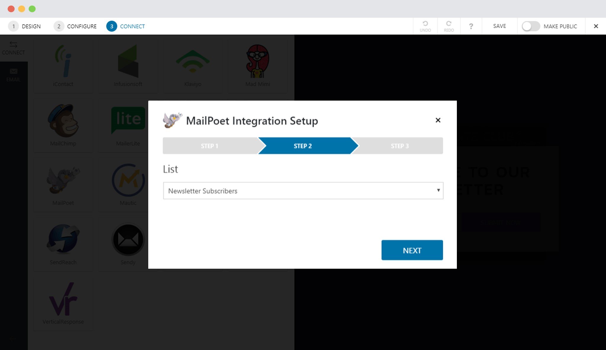 How to Integrate Convert Pro with MailPoet? Select Mailpoet List In Convert Pro