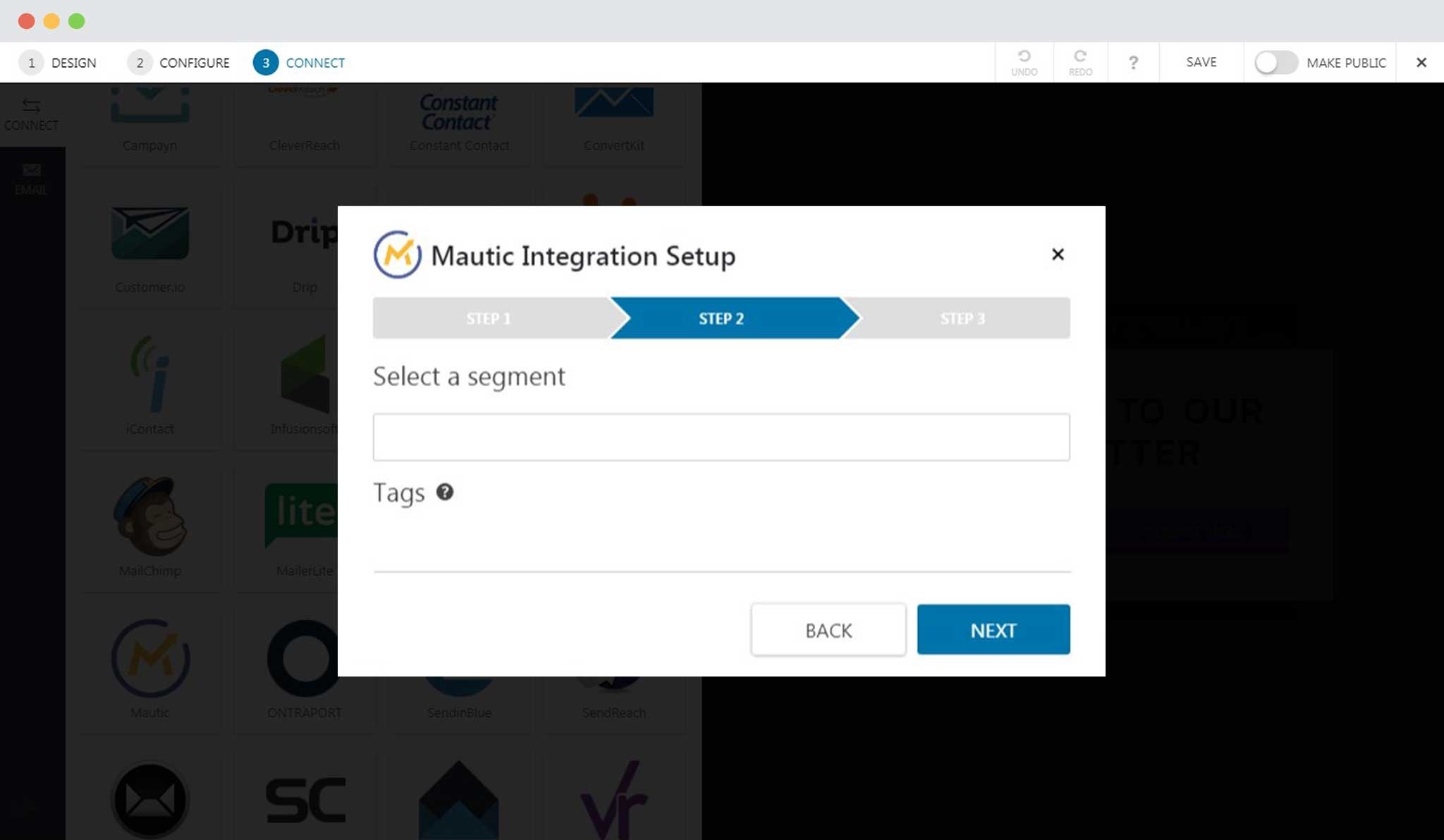 How to Integrate Convert Pro with Mautic? Select Mautic Segment And Add Tags