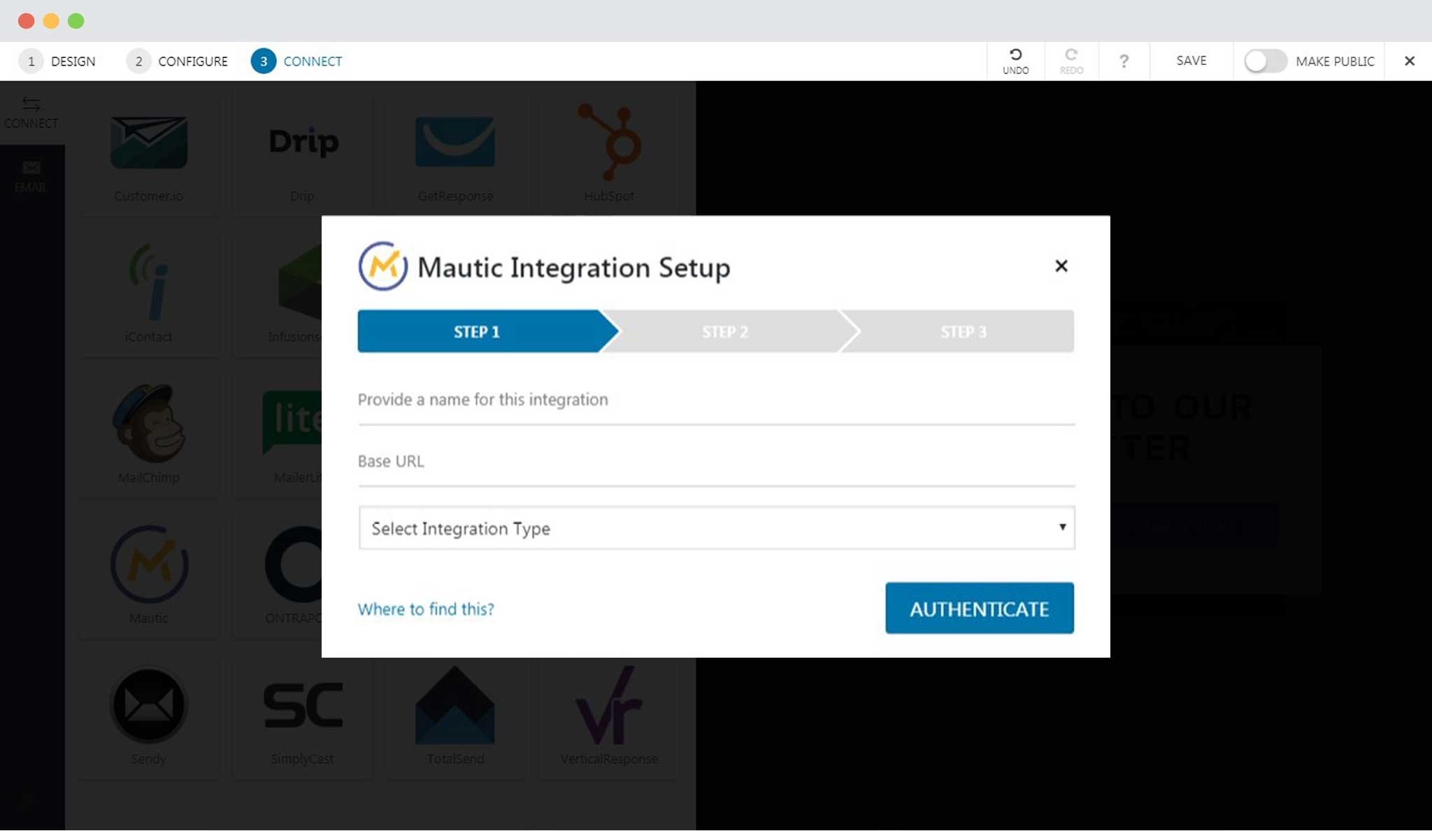How to Integrate Convert Pro with Mautic? Select Type Of Mautic Integration