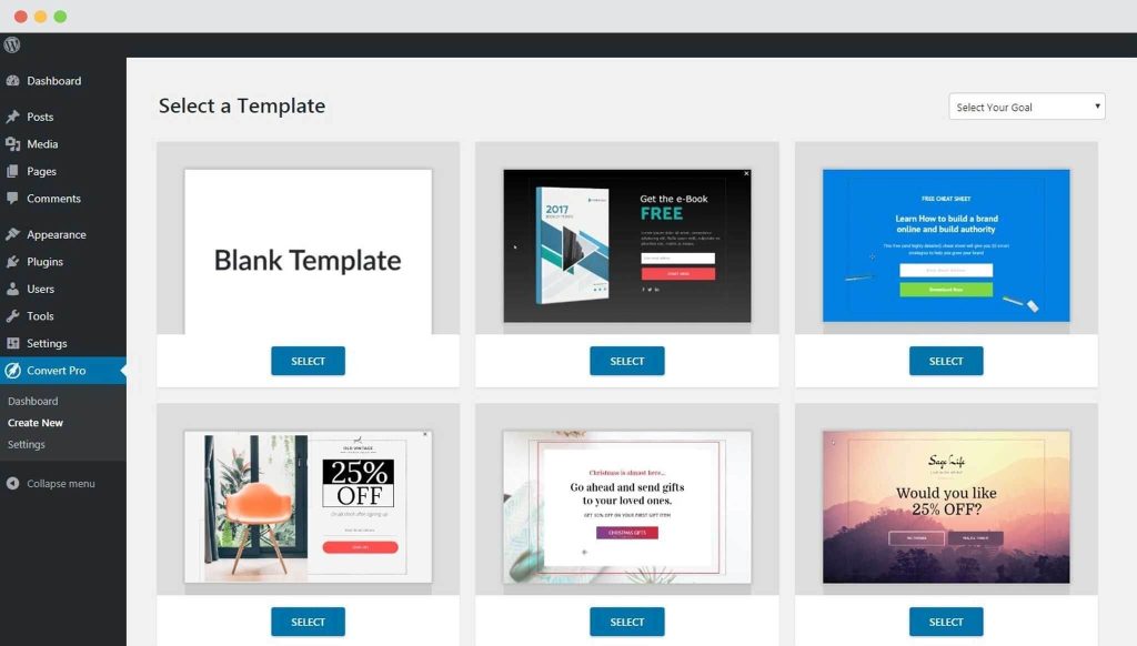 How to Create a Full screen popup in Convert Pro? Select Full Screen Template in Convert Pro