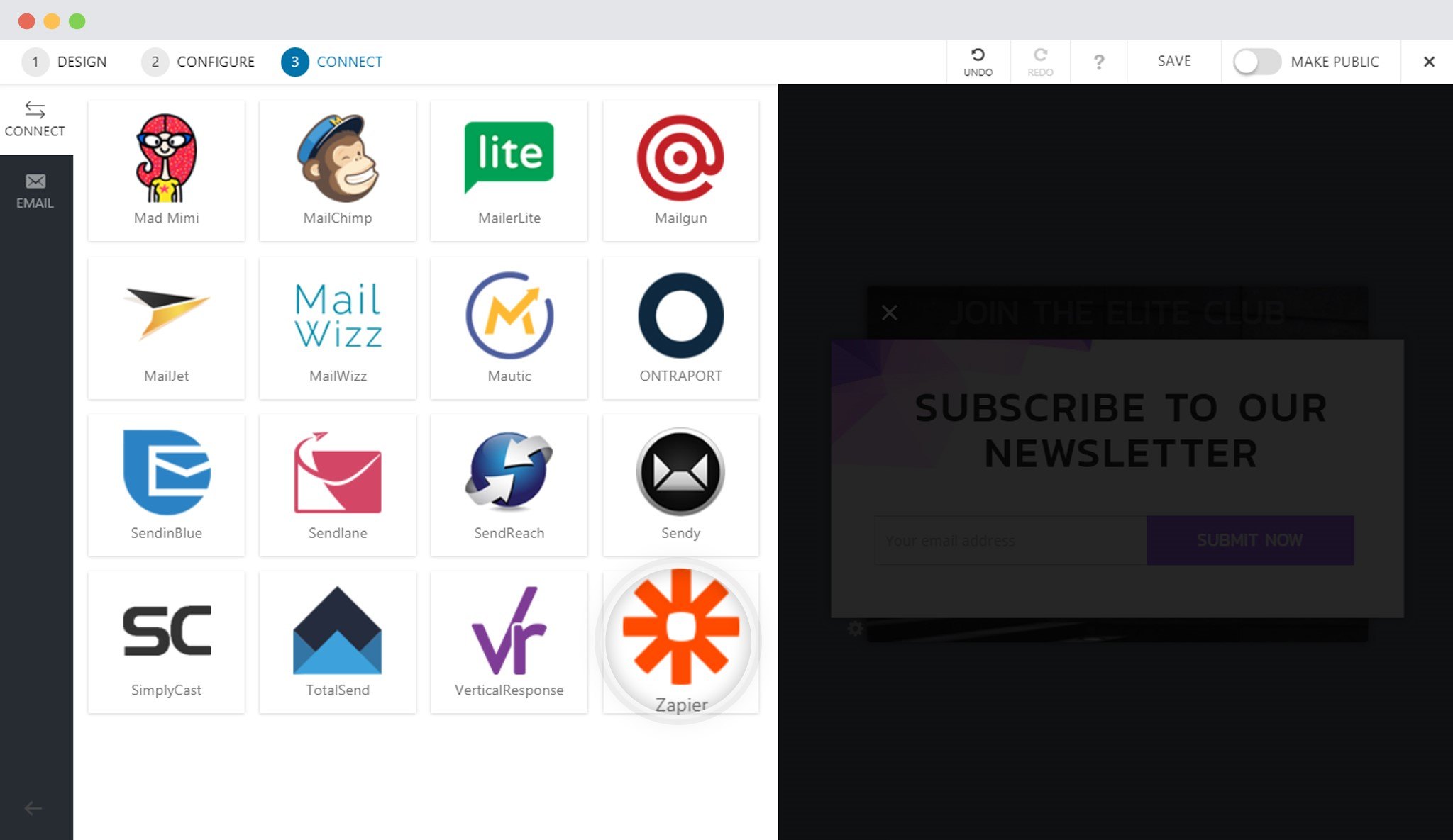 How to Integrate Convert Pro with Zapier? Select Zapier As Third Party Software In Convert Pro