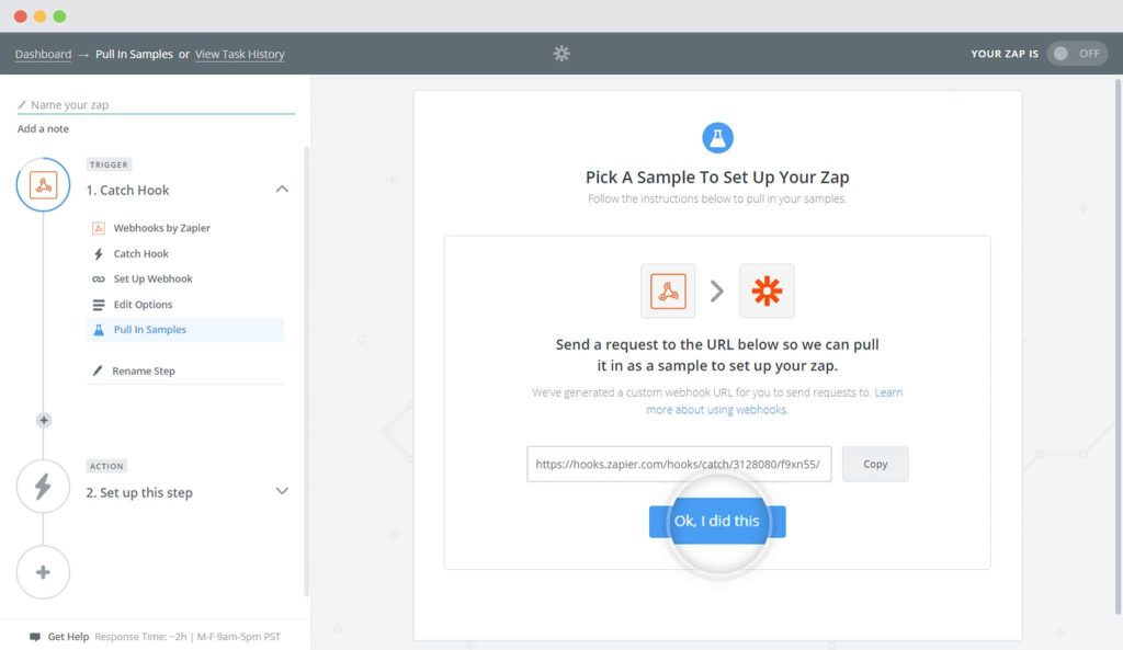 How to Integrate Convert Pro with Zapier? Test Webhook Connection in Zapier