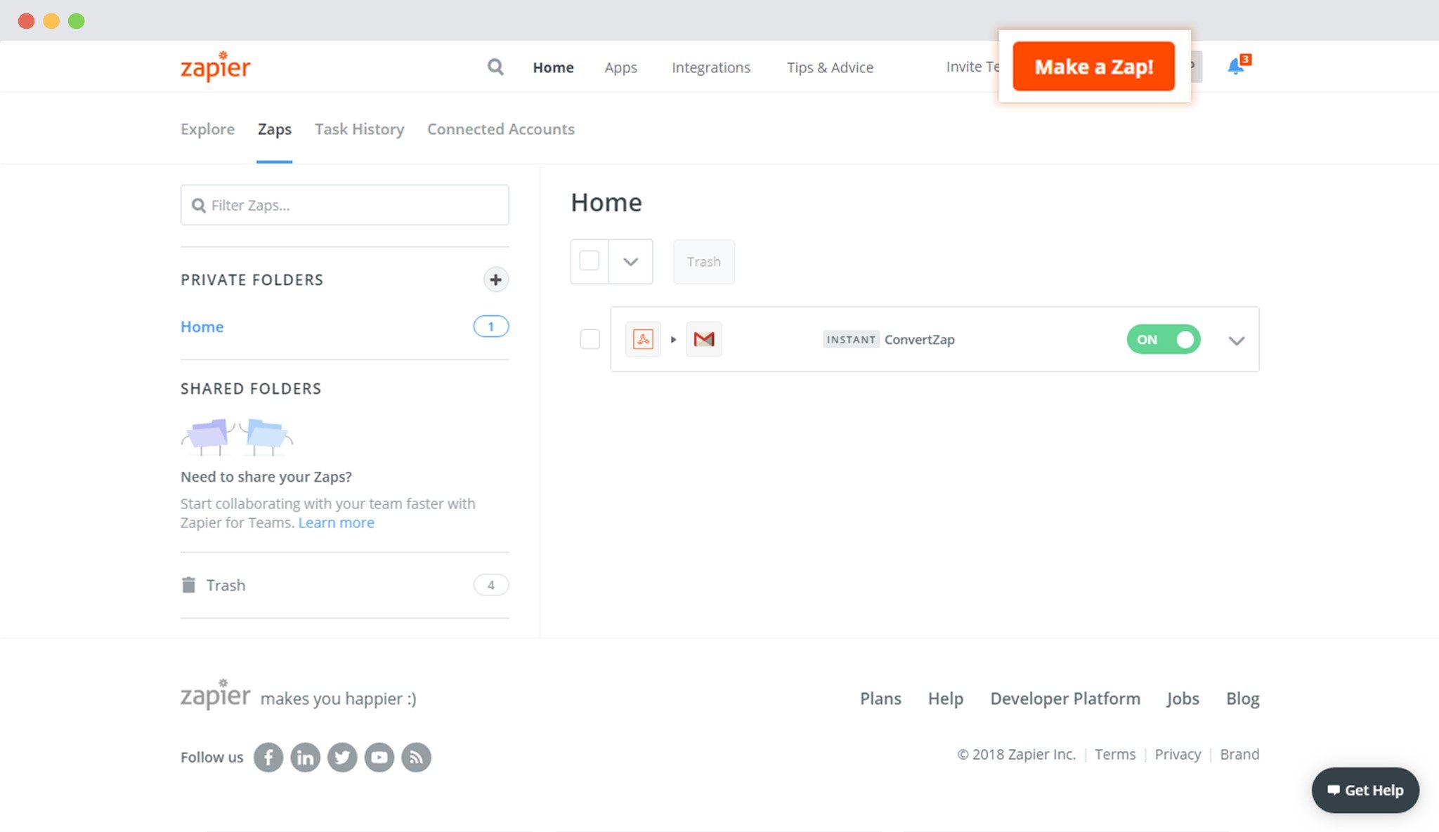How to Integrate Convert Pro with Zapier? Make A Zap In Zapier
