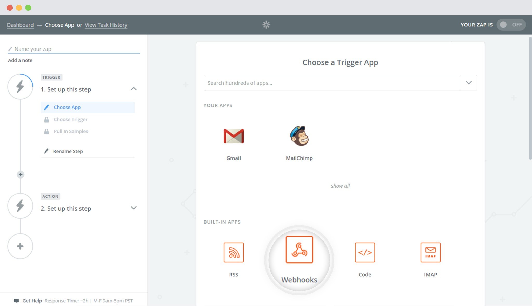How to Integrate Convert Pro with Zapier? Select Webhook As Trigger App