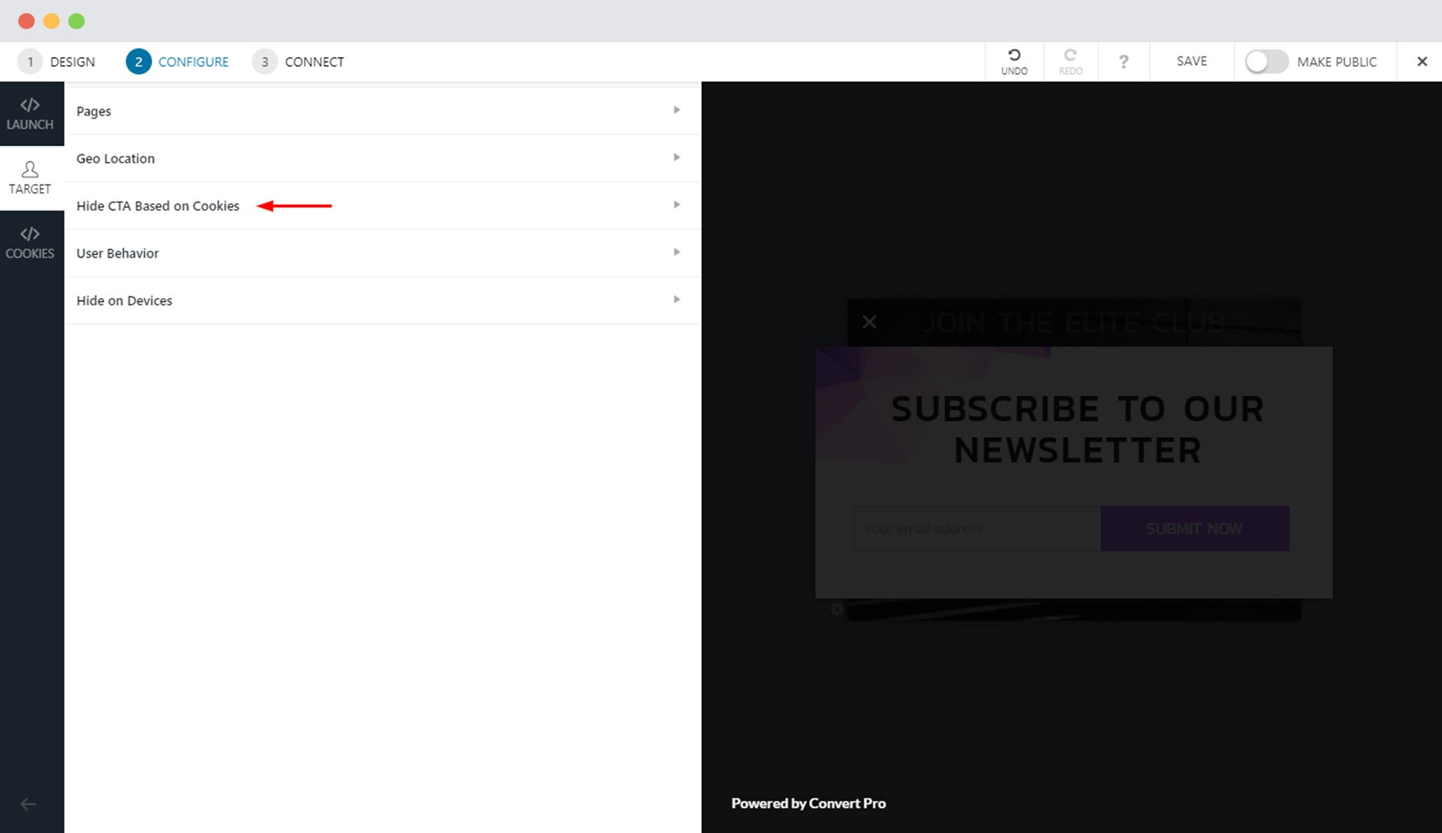 Enable Hide Cta Based On Cookie