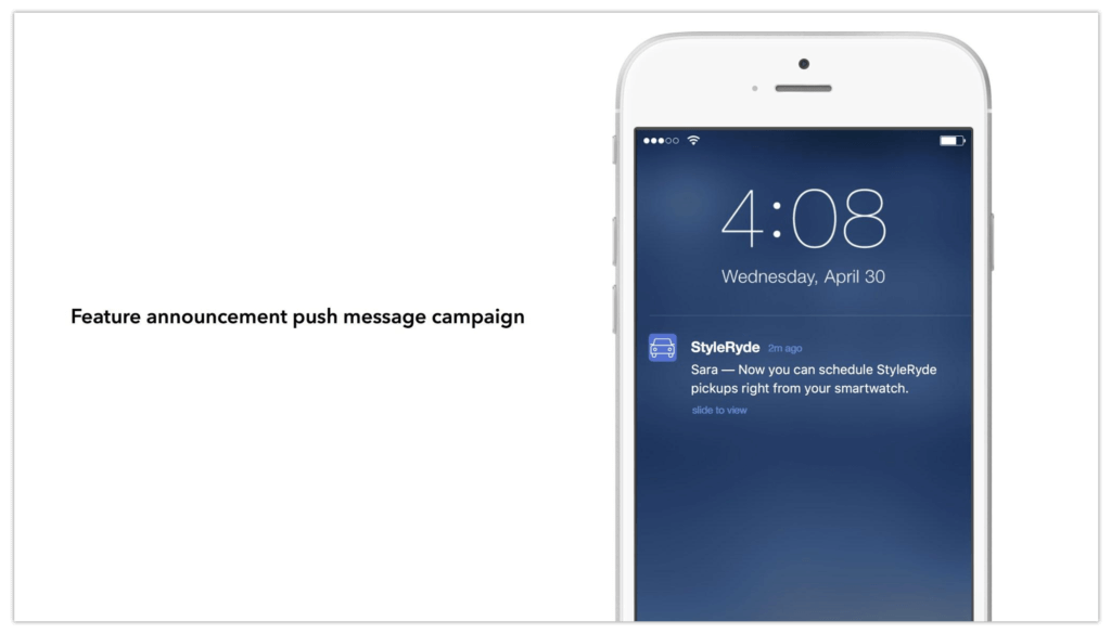 How Does Multi-channel Marketing Support Your Email Strategy? Future Announcement Push Notification Example