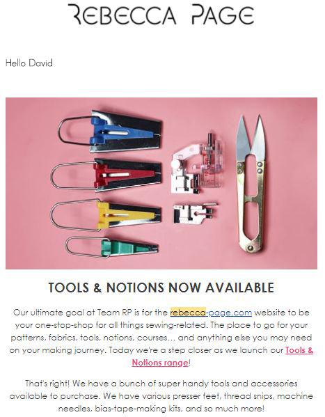 How to Create an Email Newsletters That Convert Email newsletter example from Rebecca Page